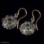 Green Tourmaline "Libretto" Earrings