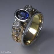 Sapphire and Diamond Engagement Ring